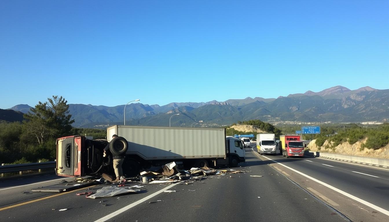 lkw unfall spanien