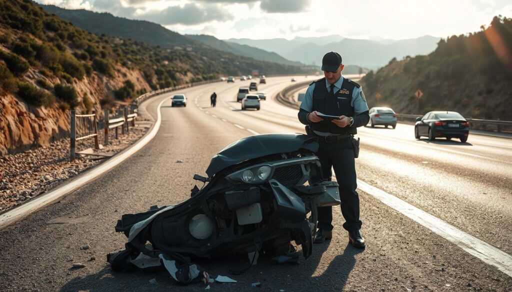 Unfallaufnahme Spanien