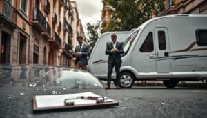 MOTOEXPERT caravan hail damage report in Madrid, Spain