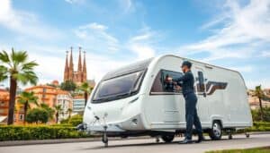 MOTOEXPERT caravan inspection service in Barcelona, Spain