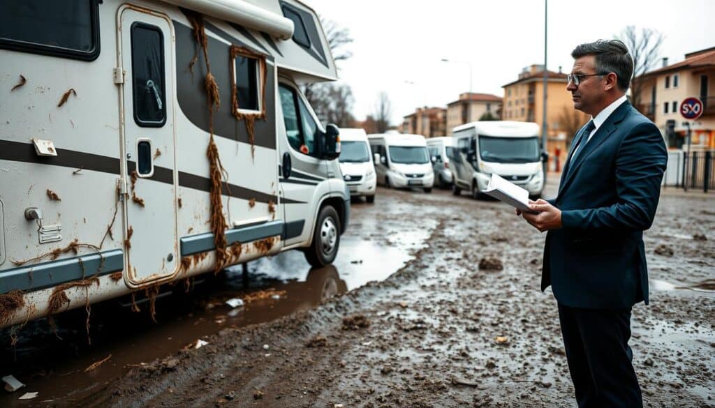 Madrid motorhome flood damage appraisal