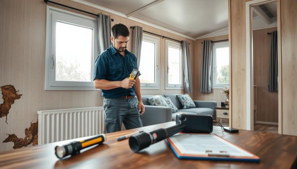 mobile home water damage inspection