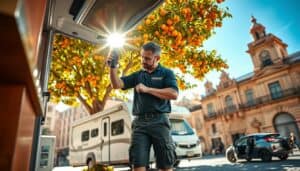 MOTOEXPERT camper water damage check in Seville, Spain