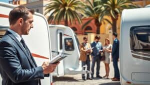 MOTOEXPERT caravan inspection service in Seville, Spain