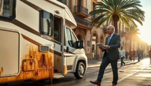 MOTOEXPERT motorhome flood damage valuation in Seville, Spain