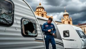 MOTOEXPERT caravan hail damage report in Bilbao, Spain