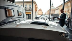 MOTOEXPERT caravan hail damage report in Zaragoza, Spain