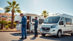 MOTOEXPERT caravan inspection service in Alicante, Spain