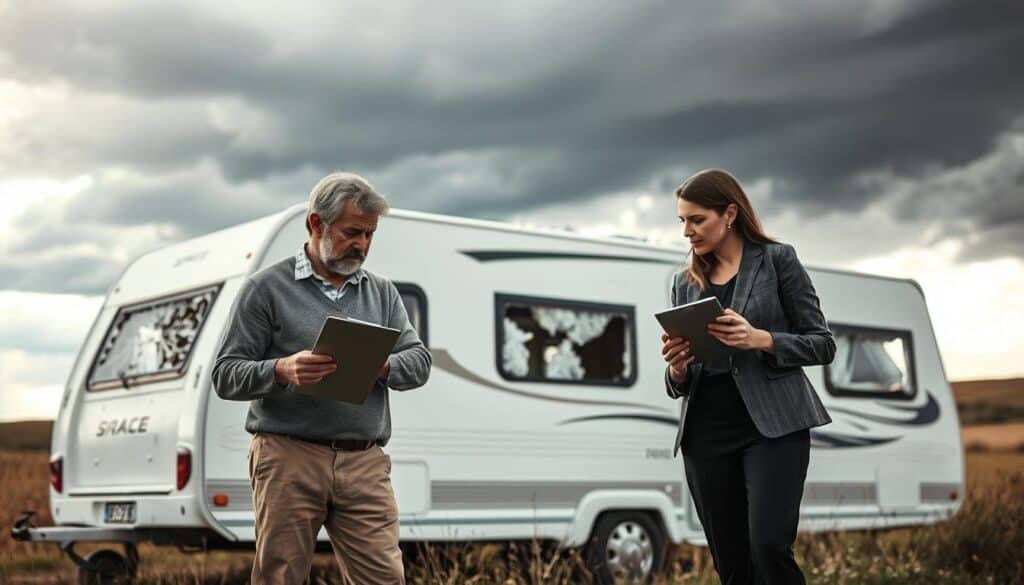 caravan storm damage evaluation